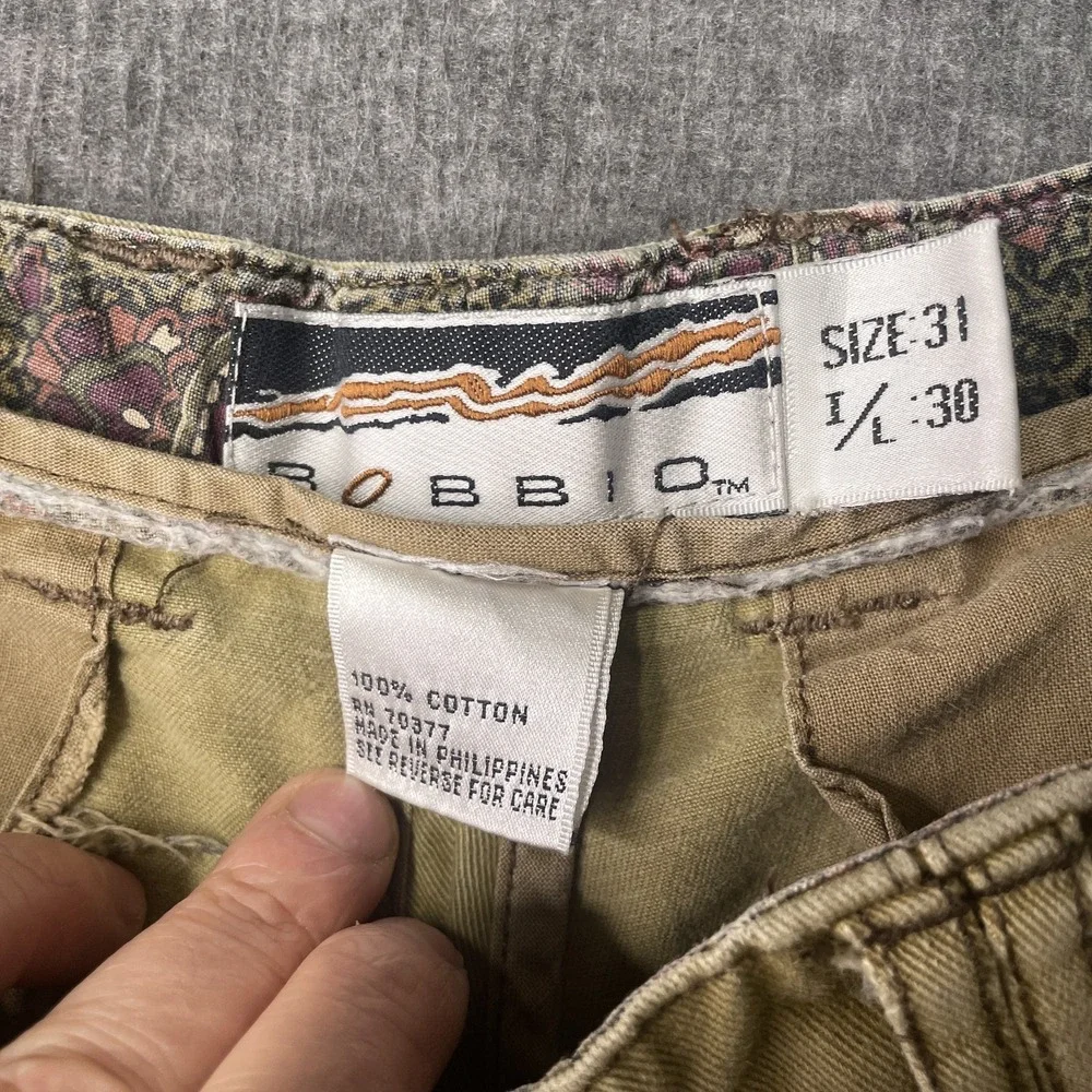 Vintage Bobbio Pants Womens Size 31 Brown Khaki Flat‎ Front Retro Casual 80s